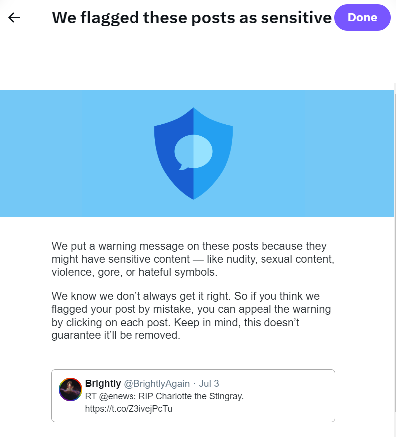 BrightlyAgain's tweet photo. #twitter #TwiXT 🤦🏽♀️#X I can't appeal because X won't let me! smh
https://t.co/JEQedWVmmc https://t.co/1h4jKoZgF7