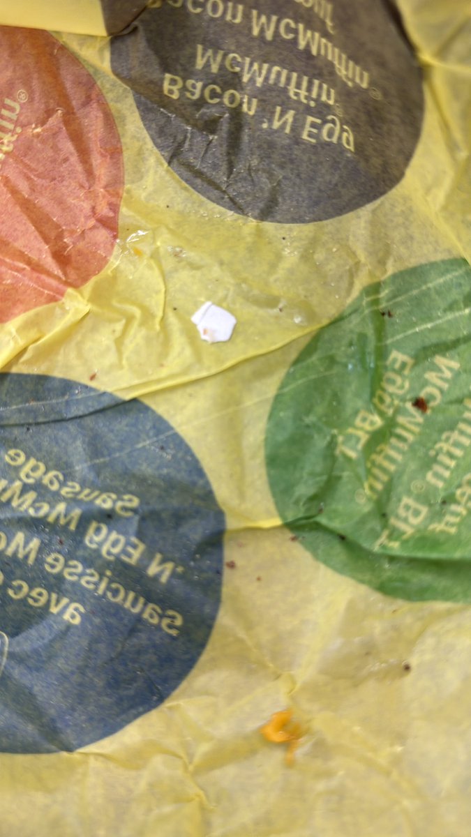 BlakeCivic's tweet photo. @McDonaldsCanada  Question? What percentage of shell are you required to have in your egg?? Cuz this seems large https://t.co/wl1UxcKQis