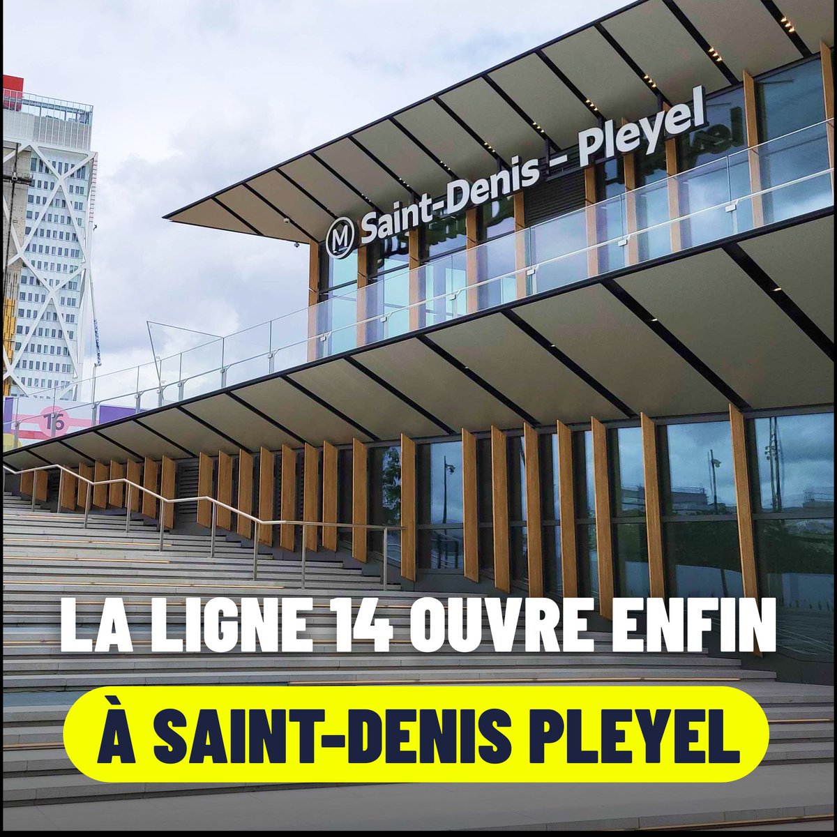 Studiomatic_'s tweet photo. Ⓜ️ La nouvelle station St-Denis Pleyel ouvre ses portes, juste EN FACE de nos studios !

Simplifiez encore plus vos trajets, en vous rendant rapidement dans votre Studiomatic Beatmaking &amp; DJ avec la ligne 14, ainsi que la ligne 13 et le RER D !

#ligne14 #mp14 #stdenis #metro https://t.co/4sEBz99bKE