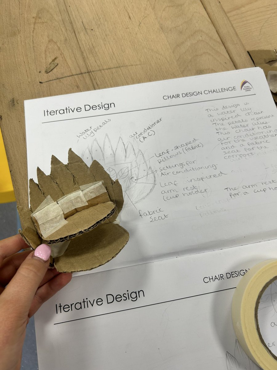 TAL_DT's tweet photo. From the workshop to the kitchen.. 

Year 7’s building prototypes of their biomimicry inspired chairs. 🪑 

Meanwhile, Year 9’s have been in the kitchens making a balanced breakfast recipe. 👨🏼‍🍳 

Good work, future designers and chefs! https://t.co/kARLLrcKEb
