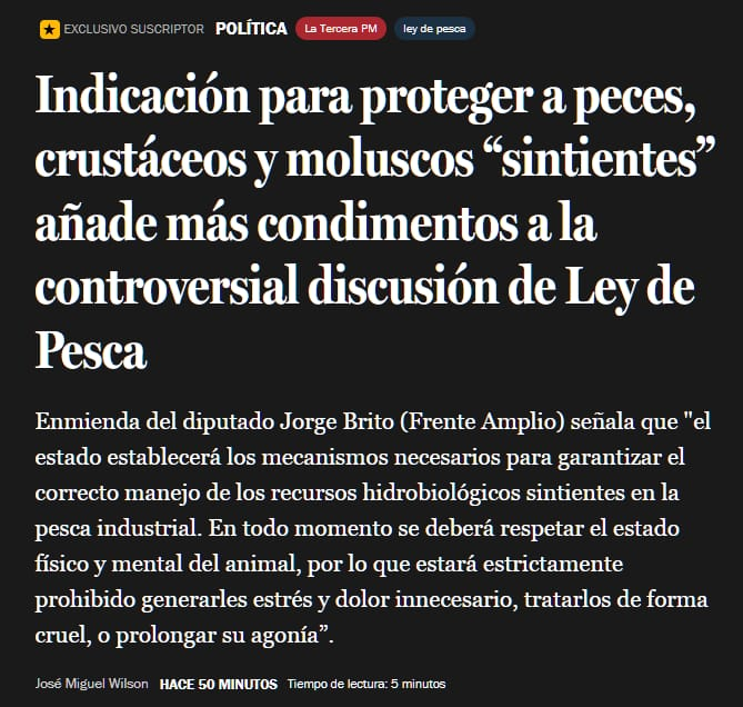 CanalYaac's tweet photo. ¡NOOO! #DePatio Miren en lo que se gastan nuestros impuestos, en mantener VAGOS preocupados de los "peces, crustáceos y moluscos #sintientes".
#FraudeAmplio si quieren ser veganos es cosa de ellos, pero no por eso van a complicar y subir los costos a la industria pesquera. https://t.co/nAqPYgkgNU