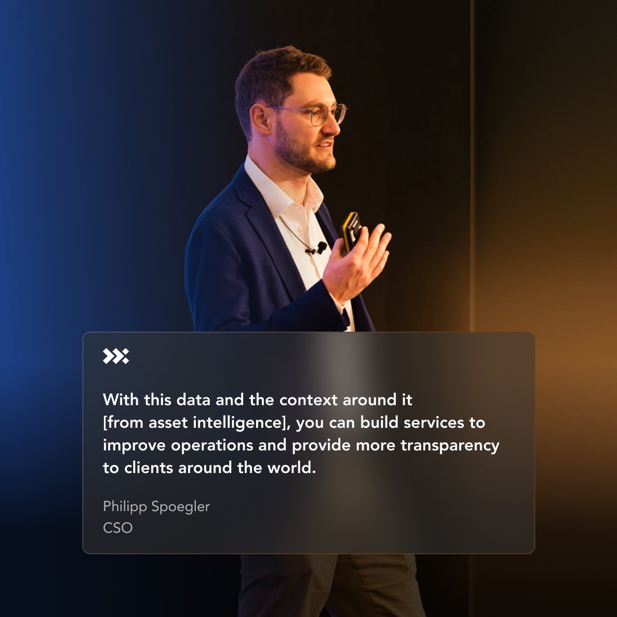 Having the right data for your transport asset and the goods it contains opens new opportunities to deliver value to clients.

Philipp explained these opportunities at the recent ‘NOAH’ Conference in London, UK.

#AssetIntelligence #DataDrivenServices #Logistics #Innovation