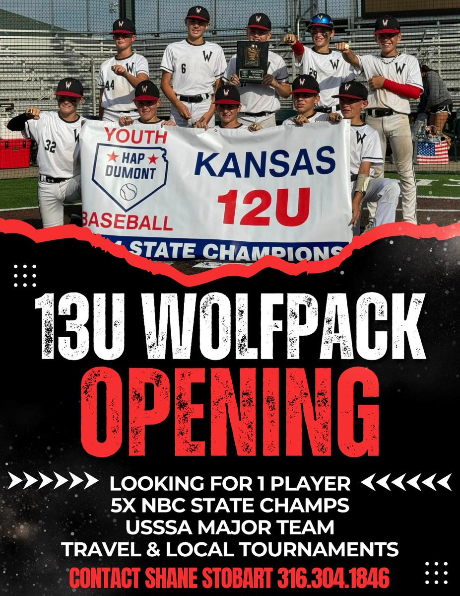 13U Wolfpack Opening information below: