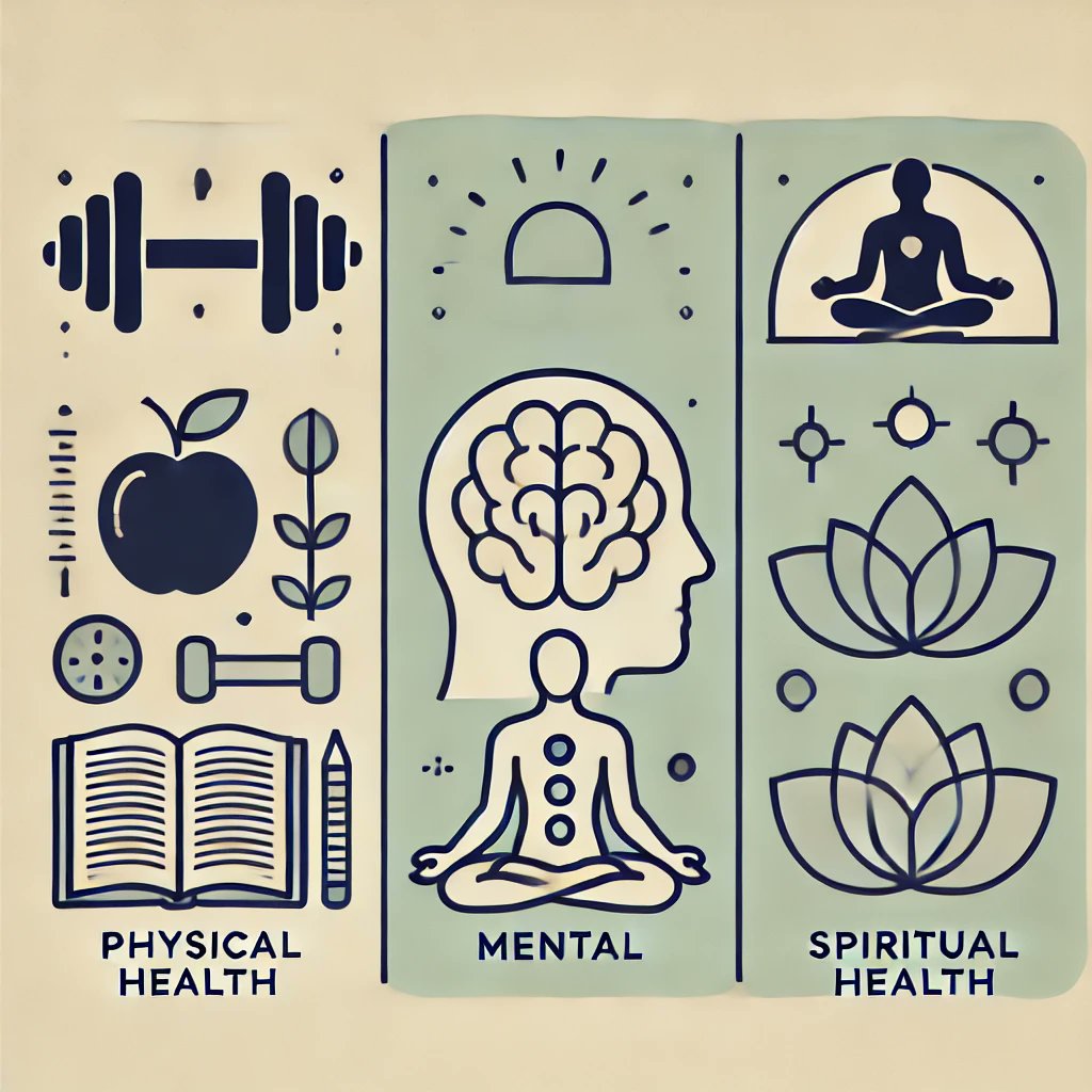 Hola! La salud física, mental y espiritual son clave para una vida equilibrada y feliz. 🧘‍♀️🍏✨ Estudios muestran que cuidar el cuerpo, la mente y el espíritu mejora nuestra calidad de vida. ¿Estás equilibrando estos tres aspectos en tu día a día? #Salud #Equilibrio