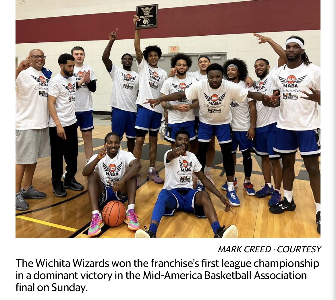 WHtsHoops's tweet photo. Congratulations to @WHtsHoops former greats @TMOE_CRUZ and @CurtisProfitJr on helping lead the Wichita Wizards to a minor league title in the MABA. #falconforever https://t.co/SKgjWZyizK
