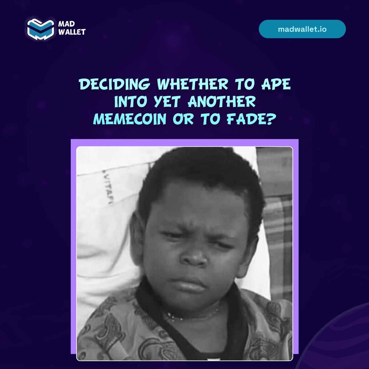There's always that confusion: whether to ape into the next meme coin or fade it.

What do you do in times like this?

#Bitcoin #Web3 #crypto