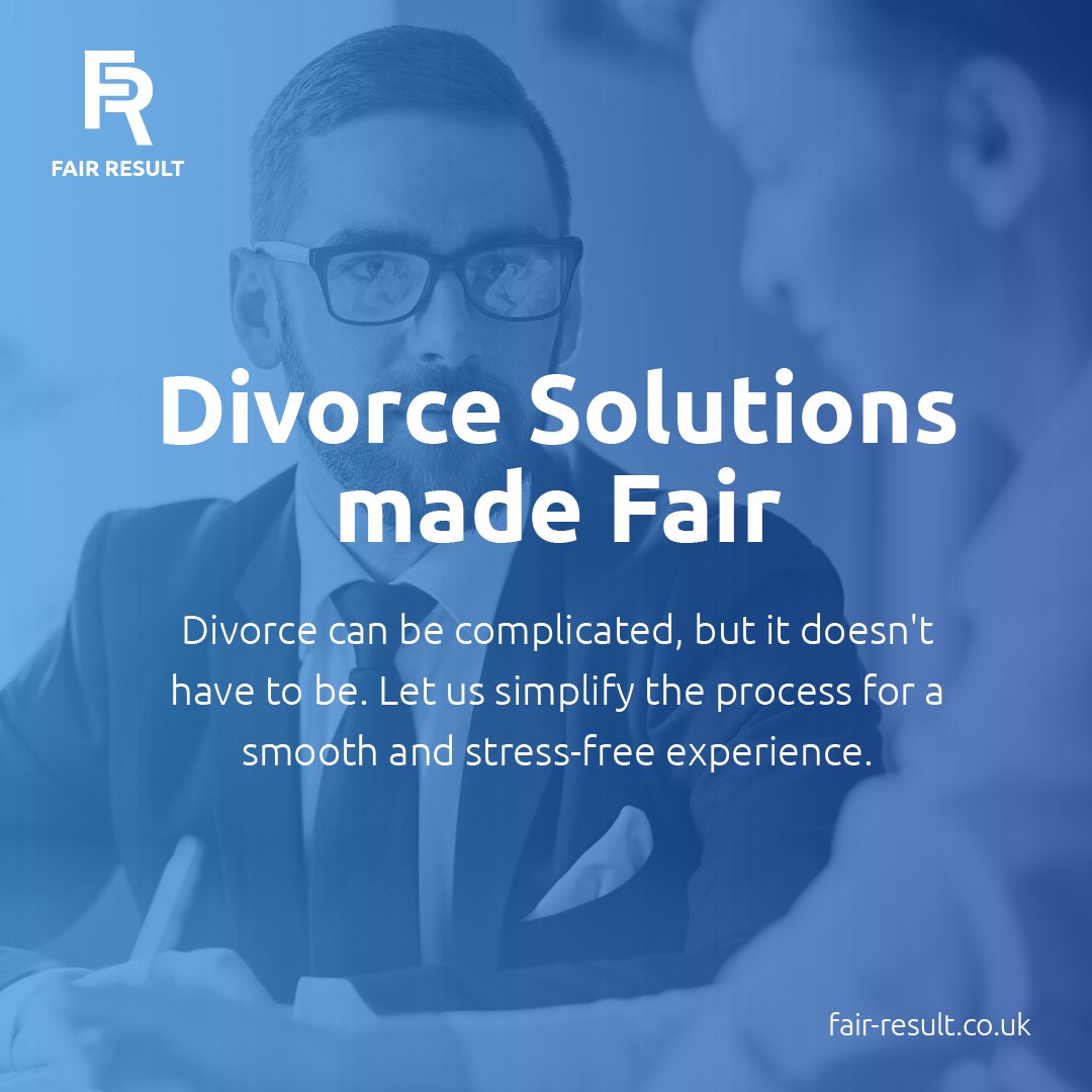 Divorce can be complicated, but it doesn’t have to be.

At Fair Result, we simplify the process to make it as smooth and stress-free as possible. We’re here to help every step of the way.

Contact us today: l8r.it/6Y4q

#FairResult #Divorce #DivorceSupport