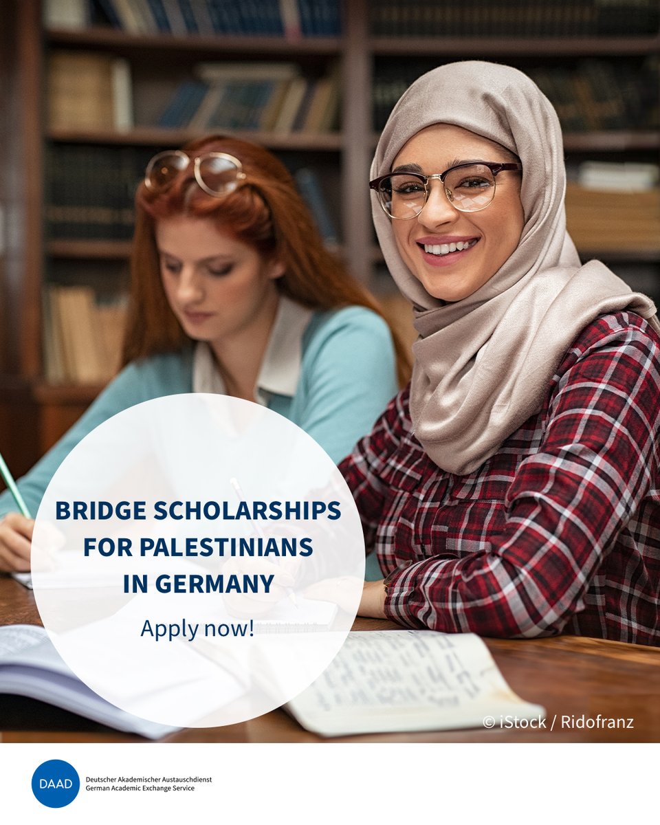 We have launched ‘Bridge #Scholarships for Palestinians in Germany’ to support Palestinian graduates &amp; researchers who can not return home due to the ongoing situation. Applications are now open. More info: ➡️ www2.daad.de/deutschland/st…  #DAAD #ChangeByExchange <a href="/GermanyDiplo/">GermanForeignOffice</a>