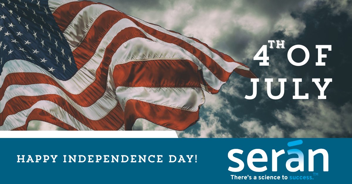 Happy Independence Day!
 
As we celebrate the 4th of July, we honor the spirit of freedom and innovation that defines our nation.  At Serán, we are proud to contribute to America's legacy of scientific and technological advancements.
Happy 4th of July!🗽