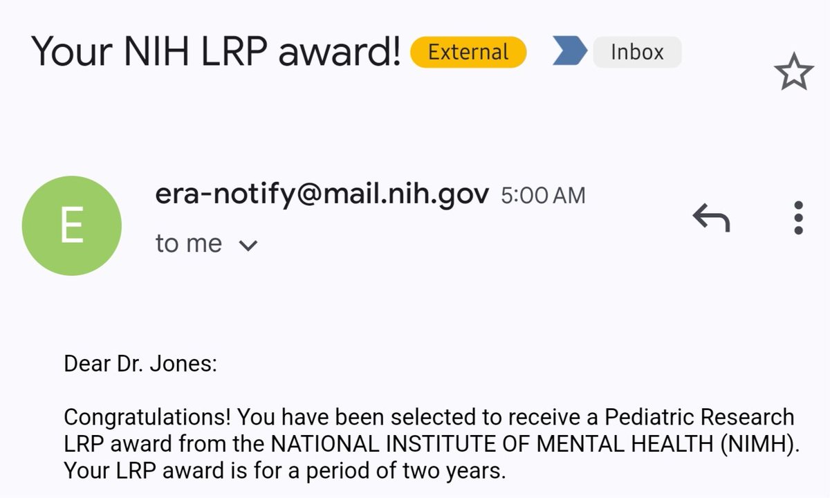 Desi Jones (@desirjones) on Twitter photo I woke up to the amazing news that I've been awarded the <a href="/NIH_LRP/">This account is no longer active.</a>. This award will open up so many life-changing opportunities, and I'm incredibly grateful to have been selected. Thank you so much to <a href="/NIMHgov/">National Institute of Mental Health (NIMH)</a>, my letter writers, and everyone who helped me with my application. I woke up to the amazing news that I've been awarded the <a href="/NIH_LRP/">This account is no longer active.</a>. This award will open up so many life-changing opportunities, and I'm incredibly grateful to have been selected. Thank you so much to <a href="/NIMHgov/">National Institute of Mental Health (NIMH)</a>, my letter writers, and everyone who helped me with my application.