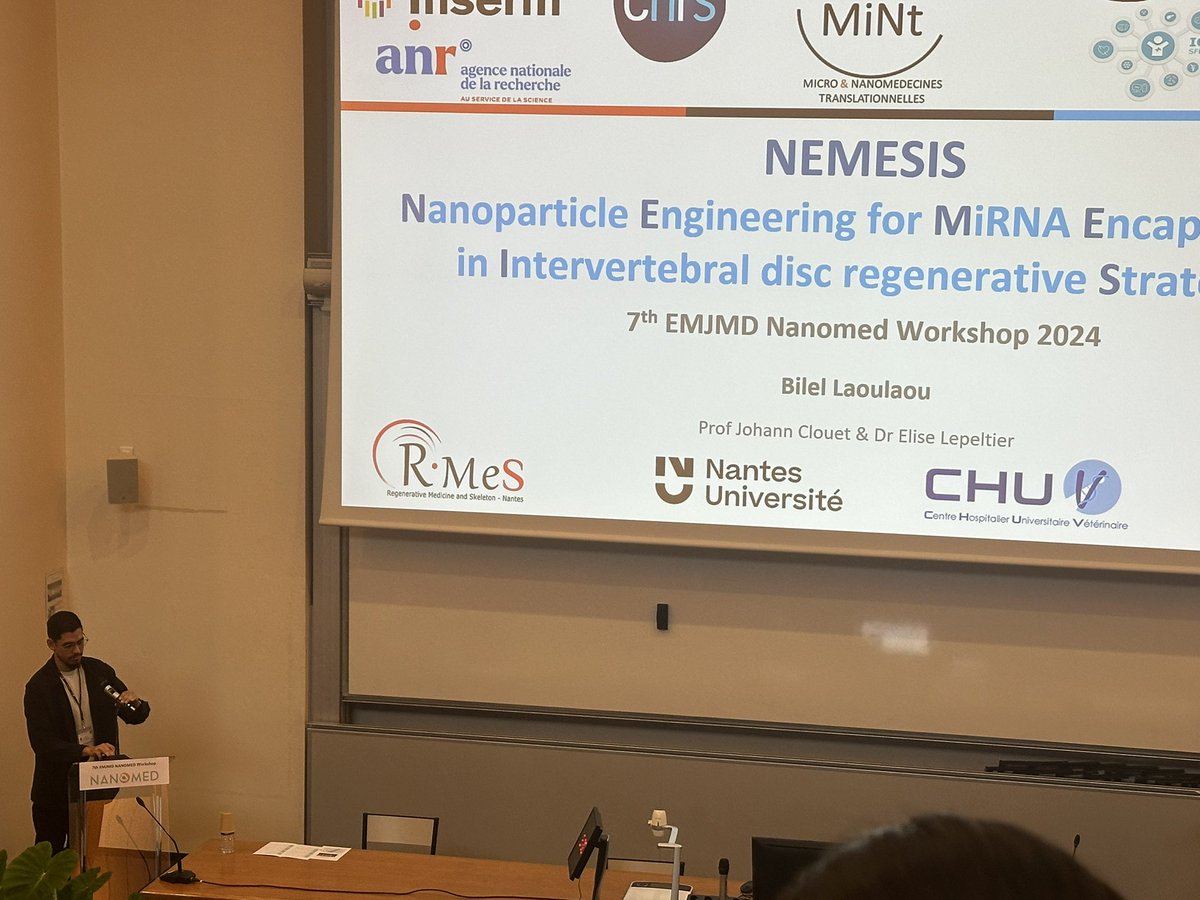Congratulations Bilel Laoulaou from @RMeS_UMR1229 and from <a href="/LabMint/">MINT</a> for your brilliant talk !! And thank you <a href="/AgenceRecherche/">ANR - Agence nationale de la recherche</a> for the support ! And last but not least: thank you Johann Clouet 😁