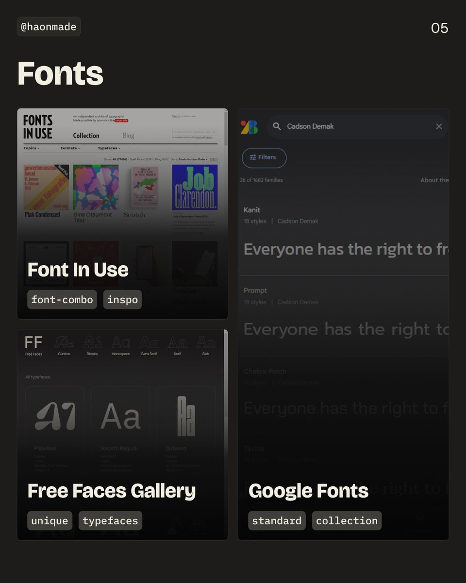 haonmade's tweet photo. Here are some pretty cool &amp; free design resources I use almost every day! https://t.co/nJ3a0F6xiQ