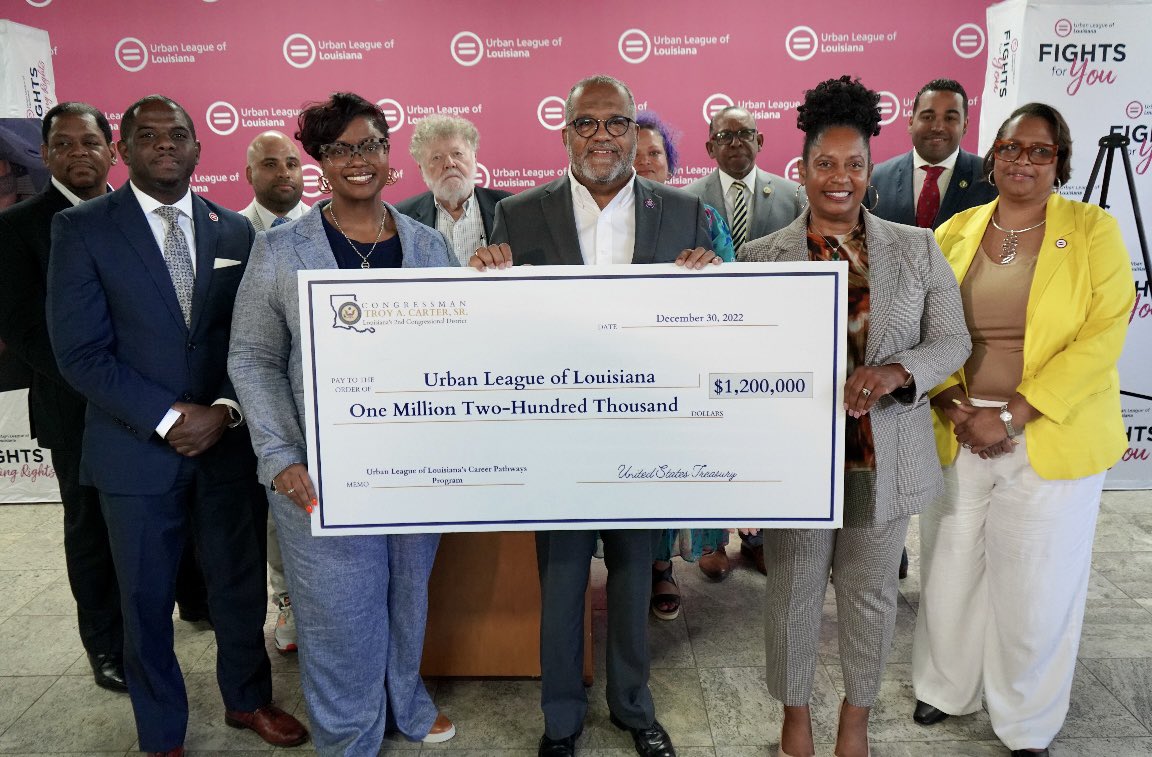 RepTroyCarter's tweet image. $1.2 million secured for @urbanleaguela! ✅ 

I championed this grant through #CommunityProjectFunding for the #CareerPathways Program. It will support apprenticeships that give real world experience and promote inclusivity &amp;amp; economic resilience.