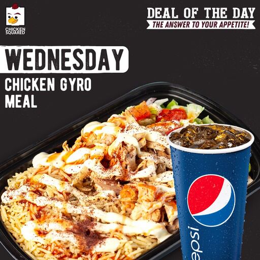 ChickenSquared's tweet photo. Get a mid-week treat with our Wednesdays Specials Deal for $9.49 only.

Place your order now: https://t.co/IX7Sm3RKiR

#chickenmeals #chickenwings #chicken #chickensofinstagram #chickenrecipes #chickentacos #chickennugget #chickenbiryani #chickenstrips #chickenkebab https://t.co/eIG0jqGnxW