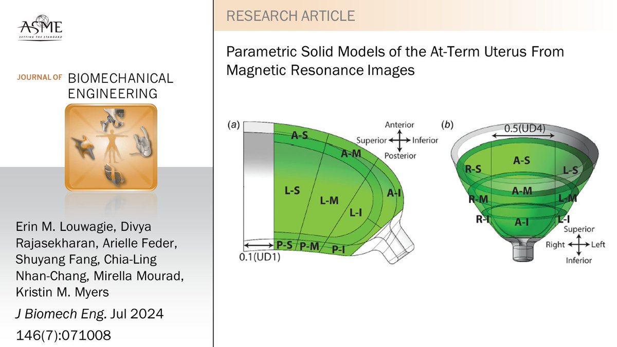 JBME Editors (@jbmejournal) on Twitter photo #newinJBME A team led by <a href="/kmyerslab/">Kristin Myers</a> developed parametric methods for generating 3D models of patient-specific at-term uterine geometries, a key advancement for computational modeling of the biomechanics of birthing. doi.org/10.1115/1.4065… #newinJBME A team led by <a href="/kmyerslab/">Kristin Myers</a> developed parametric methods for generating 3D models of patient-specific at-term uterine geometries, a key advancement for computational modeling of the biomechanics of birthing. doi.org/10.1115/1.4065…