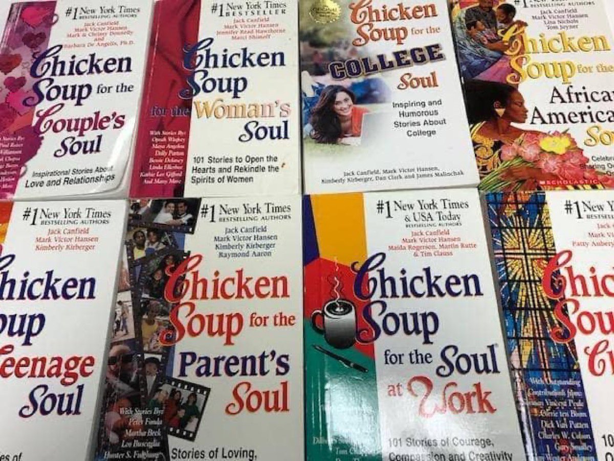 @peepsaregood In the 90s every single book was about chicken soup