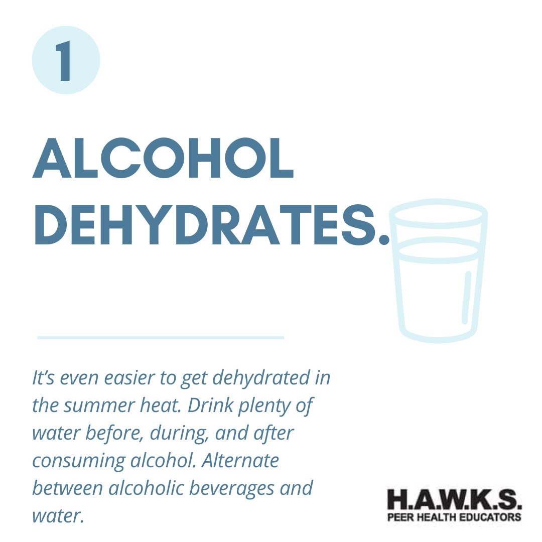 HAWKShealthzone's tweet photo. Here are some important reminders about how to stay safe with alcohol this summer ☀️

#HAWKSPeerEd #MiamiOH #MiamiAlum https://t.co/l2I2JYEOGl