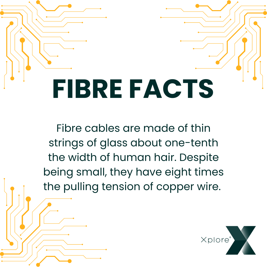 xplore_ca's tweet photo. 🌐 Did you know? Our fibre is as mighty as it is tiny! Glass strands thinner than a hair but with 8x the strength of copper wire keep you connected. That’s the Xplore commitment: striving to offer robust and reliable Internet, no matter where you are! #FibreFacts #StrongConnection 🌐

🌐 La fibre optique peut sembler fragile, mais il ne faut pas se fier aux apparences! En effet, elle est 8x plus résistante à la traction qu’un fil de cuivre, ce qui vous assure une connexion fiable. Elle représente donc bien notre engagement à vous offrir un accès Internet fiable et robuste, où que vous soyez! #ÀProposDeLaFibre #FiableEtRapide 🌐
