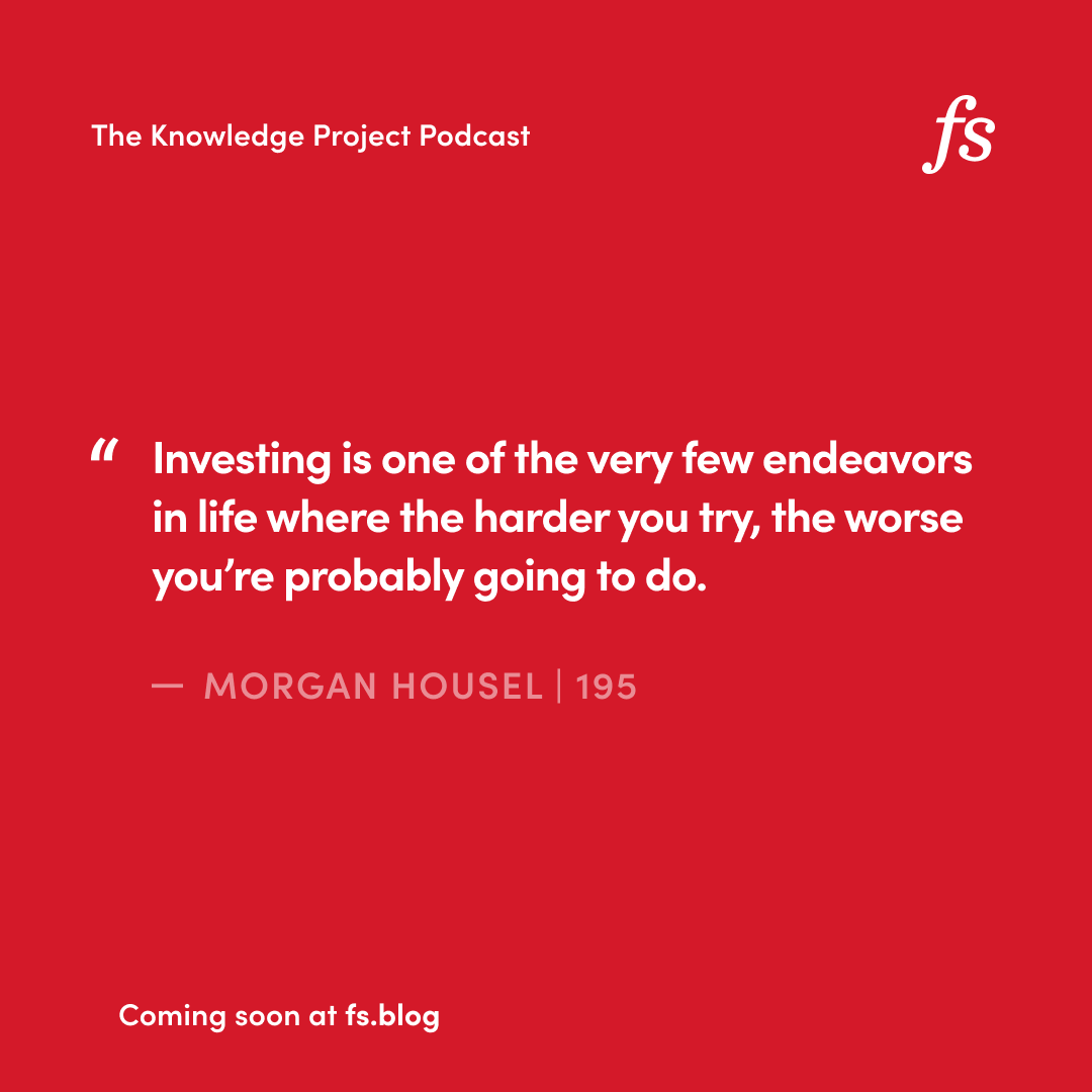 The Paradox of Effort in investing: the harder you try, the worse you're probably going to do.