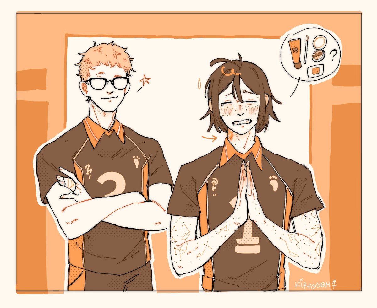 Kirassom's tweet photo. Yachi-chan is so fed up with these two

[#yamatsukki #haikyuu] https://t.co/nfJQDOq2vV