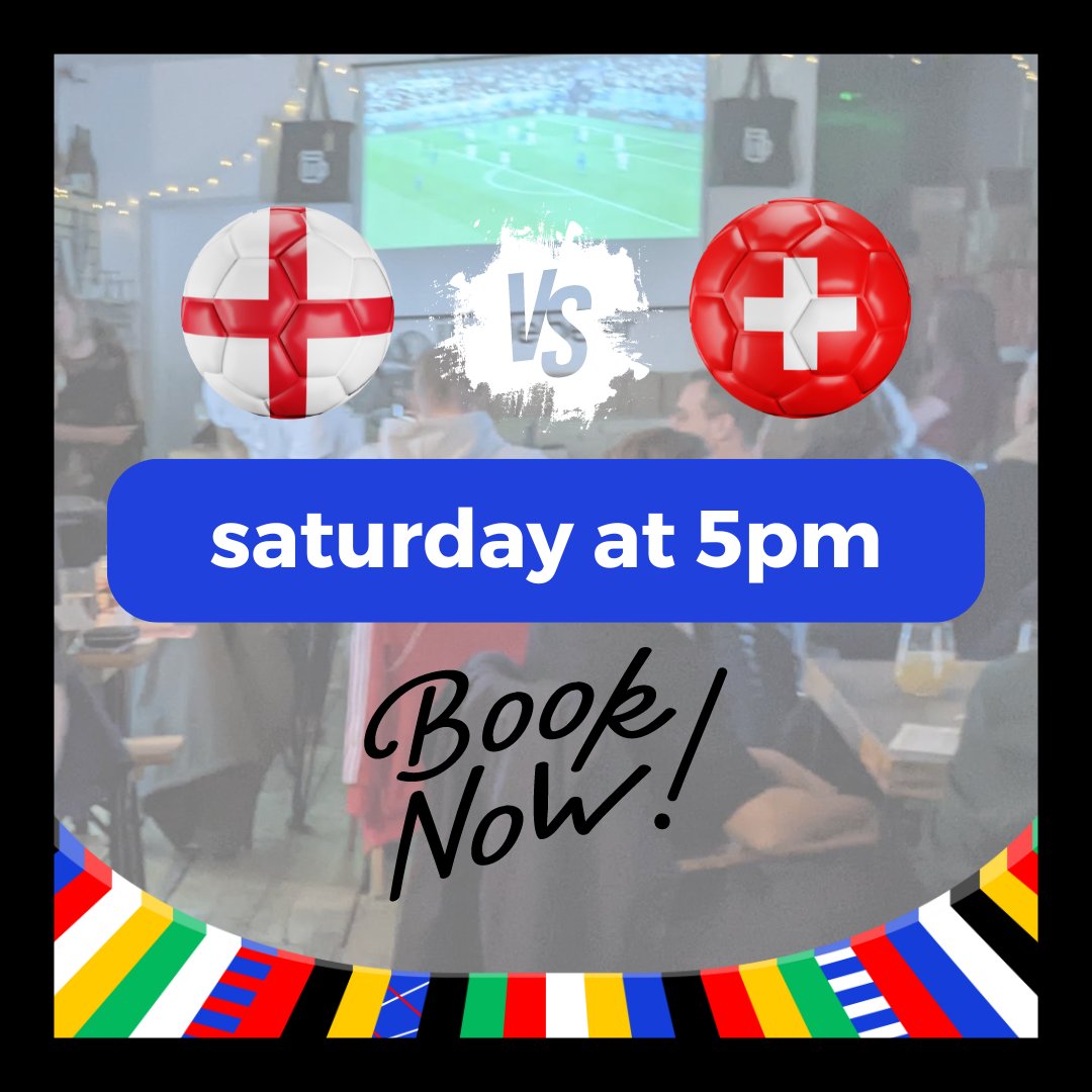 already thinking about saturday?  Of course you are!

⚽ come and join us to watch it on the big screen. 

🍺 we'll worry about the beer.  you worry about...how late we will leave it this time to score 😬

everyone welcome, and all other knock-out games will be shown