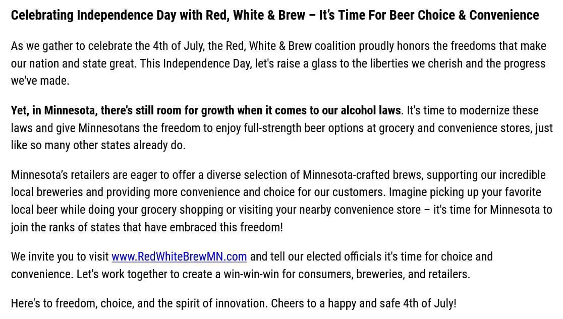 Red, White, & Brew MN tweet media
