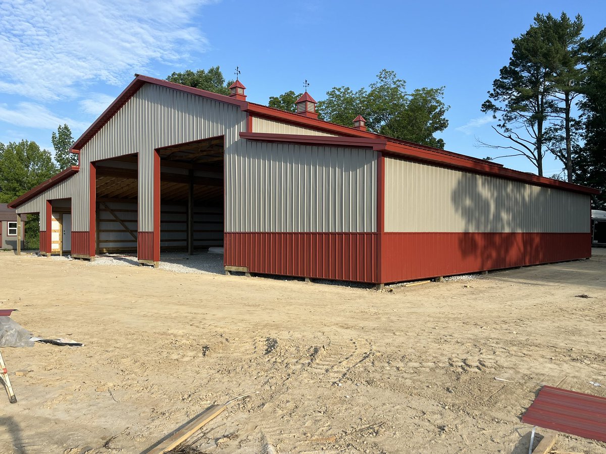 CarlosSchrock's tweet photo. Complete Building Kit Available. Installation Available 200 Miles From Summertown TN. Message for details.
.
.
#postframe #postframebuilder #postframeconstruction #postframeshop #polebarn #polebarns #polebarngarage #garage #garagedoors #shop #storage #garagegoals #storagesolutions #homesteading #homesteadingintn #nashville #nashvilletn #franklin #franklintn #leipersfork #leipersforktn #jackson #jacksontn #chattanooga #birmingham #summertownmetals #cupola #weathervane