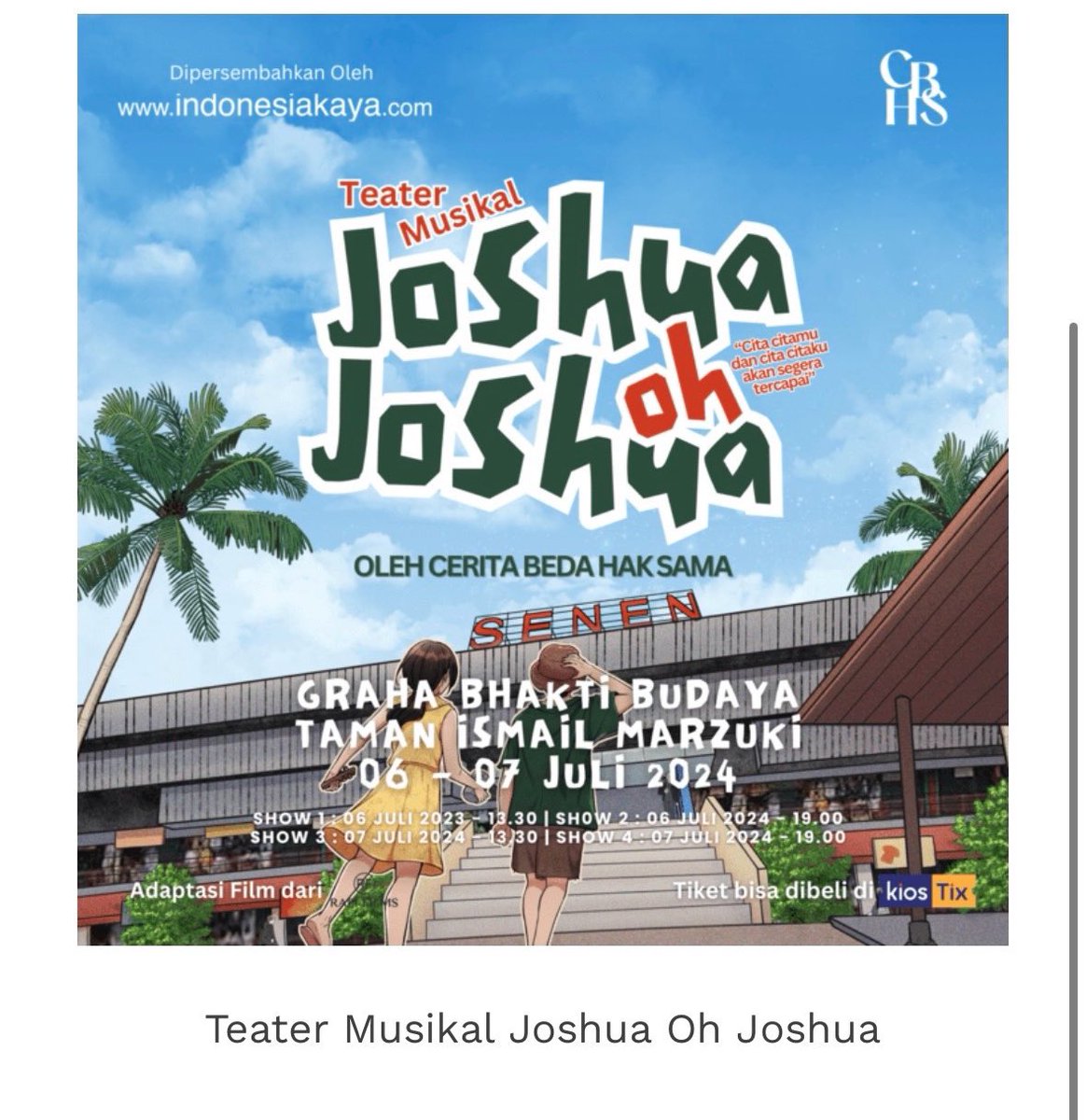 AdilaFS's tweet photo. Wts 2 tiket teater joshua oh joshua, show 1 hari sabtu 6 juli, jam 12 siang.

✨ Seat balkon. Atas nama pribadi, harga dibawah harga official, harga dm yaa✨

TOLONGGG YANG BERMINATT HIT ME UP🤏🏻🥹😭 thankiess https://t.co/zy7Lb0Gx1t