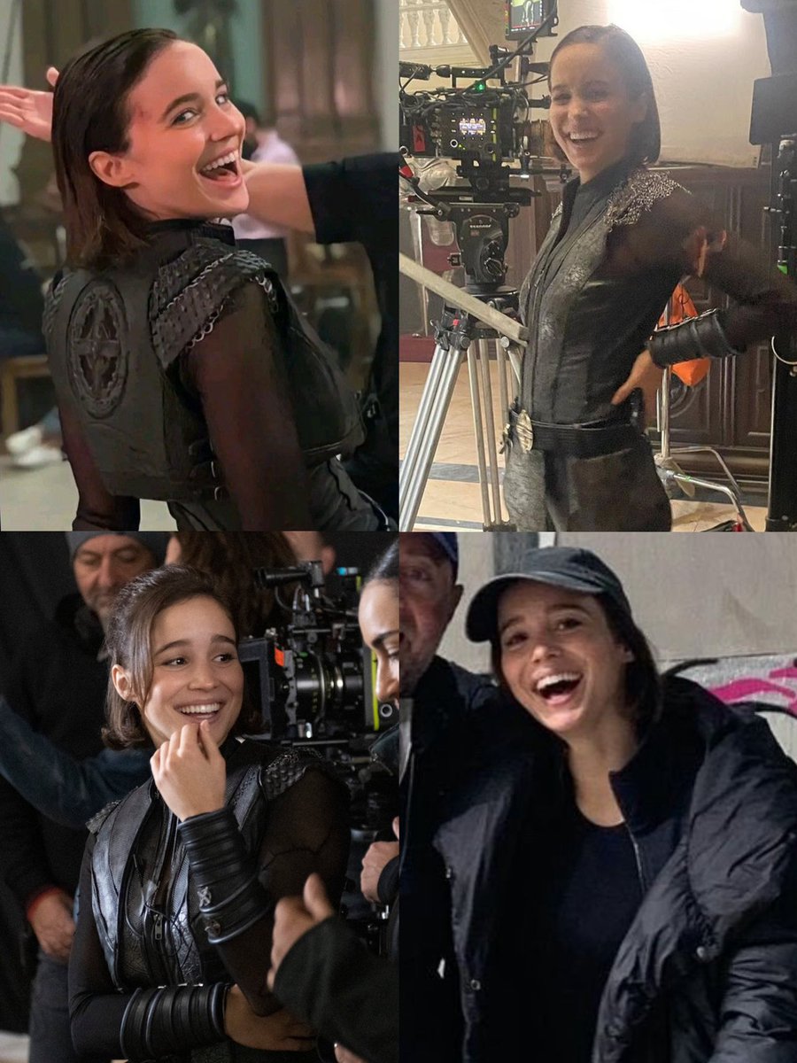 her happiness on the set of warrior nun <3