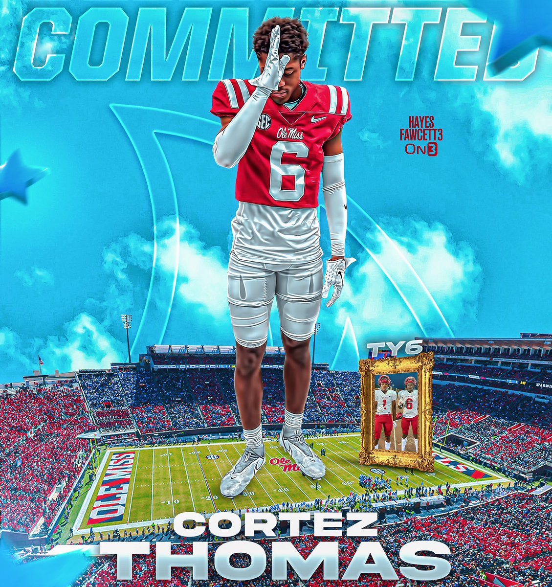 BREAKING: Four-Star Safety Cortez Thomas has Committed to Ole Miss, he tells me for <a href="/on3recruits/">Follow @Rivals</a>

The 6’2 180 S from Lexington, MS chose the Rebels over Mississippi State &amp; Texas A&amp;M

“It’s 6 Dream, what’s better than representing him at his school?? Go Sharks”