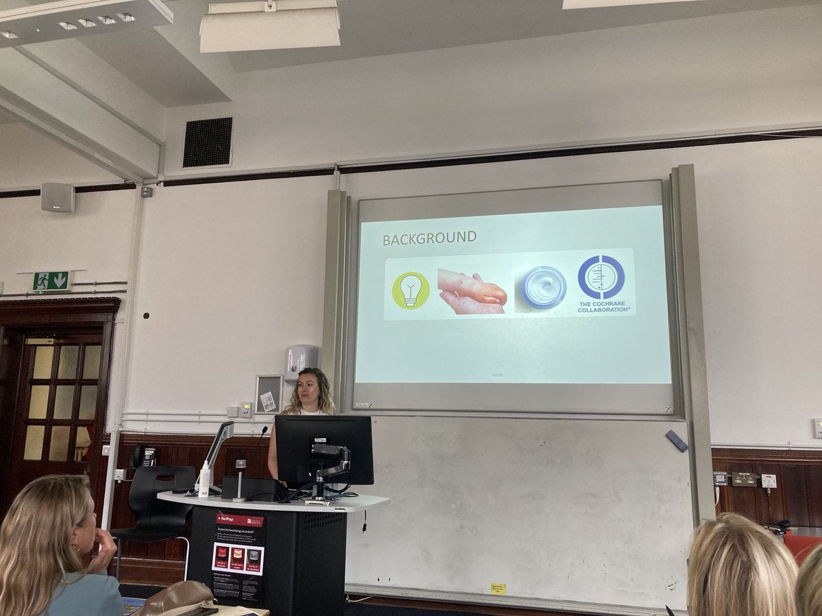 Kat Memory presenting secondary analysis of ⁦<a href="/bee_study/">BEE study</a>⁩ on capturing (and reporting) of topical treatment use ⁦<a href="/capcbristol/">CAPC, Bristol</a>⁩ #sapc2024