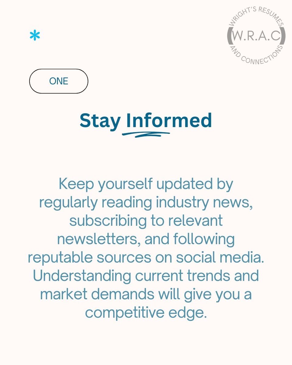 Wrights_Resumes's tweet image. Stay ahead in today&apos;s job market with essential tips for success!

#WinningWednesday #JobMarketTips #CareerSuccess #Adaptability #Networking #jobtips #jobsearch