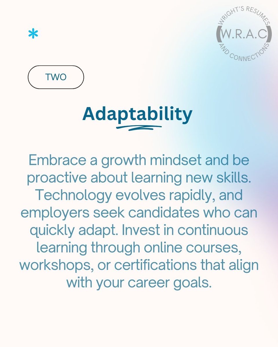 Wrights_Resumes's tweet image. Stay ahead in today&apos;s job market with essential tips for success!

#WinningWednesday #JobMarketTips #CareerSuccess #Adaptability #Networking #jobtips #jobsearch
