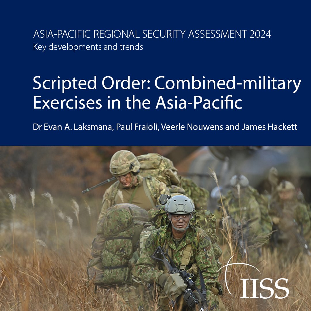 Combined-military exercises are one of the core pillars of the Asia-Pacific security order.  

IISS experts <a href="/EvanLaksmana/">Evan A. Laksmana</a>, <a href="/pfraioli/">Paul Fraioli</a>, <a href="/VeerleNouwens/">Veerle Nouwens 温丽玉</a> &amp; <a href="/js_hackett/">James Hackett</a> examine the broad patterns of combined-military exercises among Asia-Pacific countries. bit.ly/4aN34a9