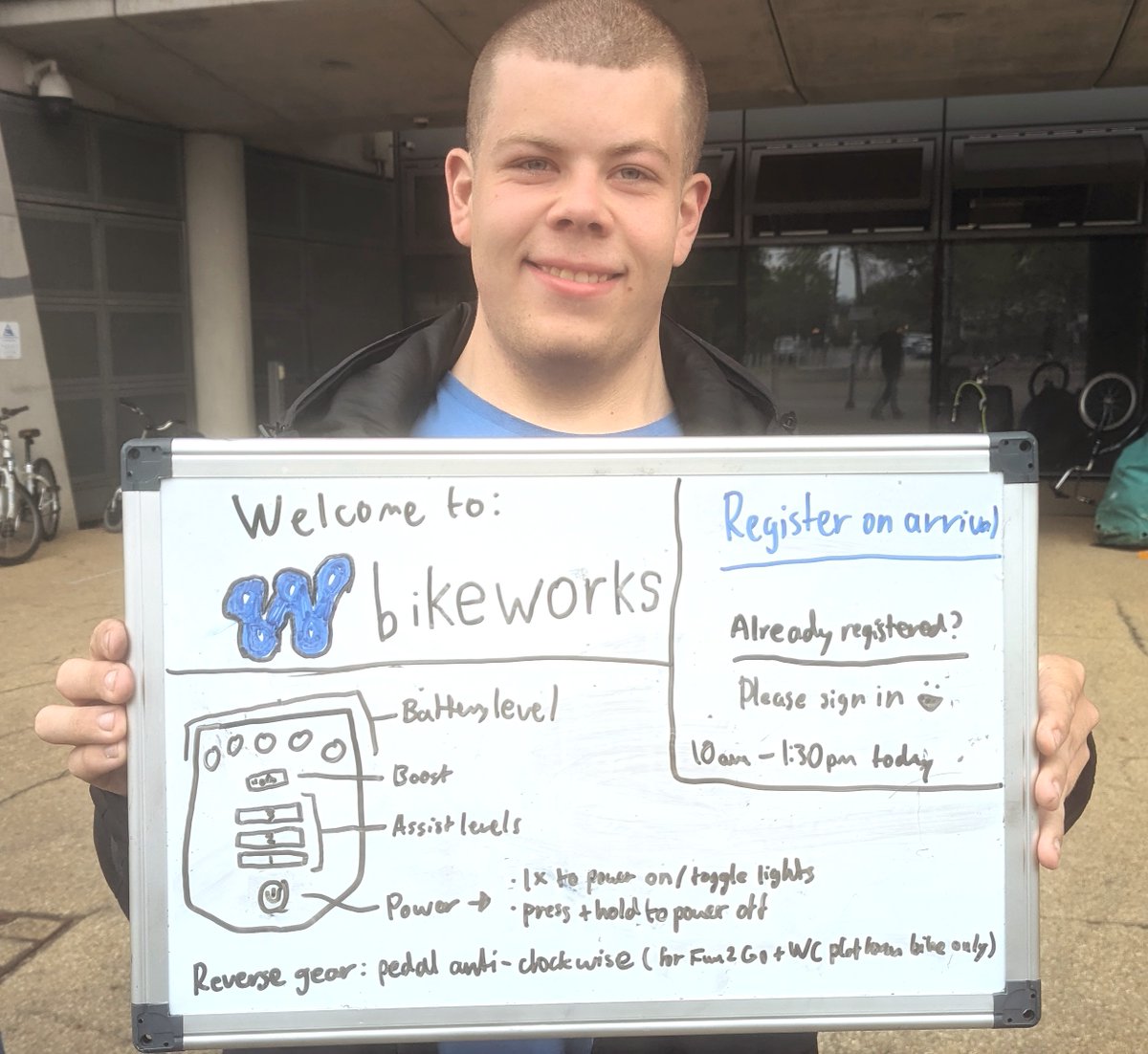 Bikeworksuk's tweet image. Spotlight on our volunteers💡

Say hello to Alfie 👋  who supports our #AllAbility Club @noordinarypark helping the team in lots of ways, from moving our cycles &amp;amp; setting up, to repairing punctures &amp;amp; creating helpful signs like this one.

Join the journey: ow.ly/MHEl50SuxQB