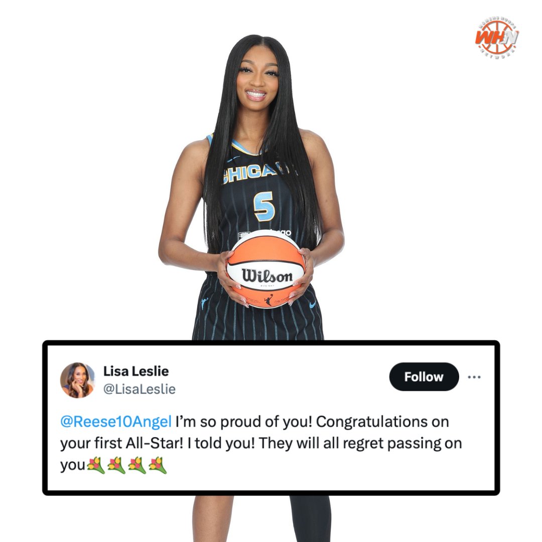 Lisa Leslie congratulates Angel Reese on her All Star selection.
