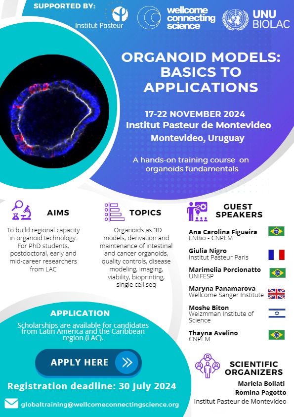 UNUBIOLAC's tweet photo. 📢 Applications open!
🎓 Scholarships available.
⏳ Deadline: July 30ᵗʰ

🏗🧫🫀🏗🧫🫀🏗🧫🫀🏗🧫🫀🏗🧫🫀

Learn organoid technology through practical experience. Culture models from intestinal and cancer tissues and downstream applications.

https://t.co/FyTUU6MSwI https://t.co/QoIpuxUunF