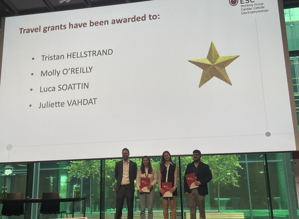 CarolRemme's tweet photo. Many congratulations to the travel and poster award winners of the @escardio Working Group on Cardiac Cellular Electrophysiology #EWGCCE meeting in Graz!
@JordiHeijman @danmjohnson @MollyOReillyy #basicEP @AnaMGmez4 https://t.co/NiqlMYtFZi