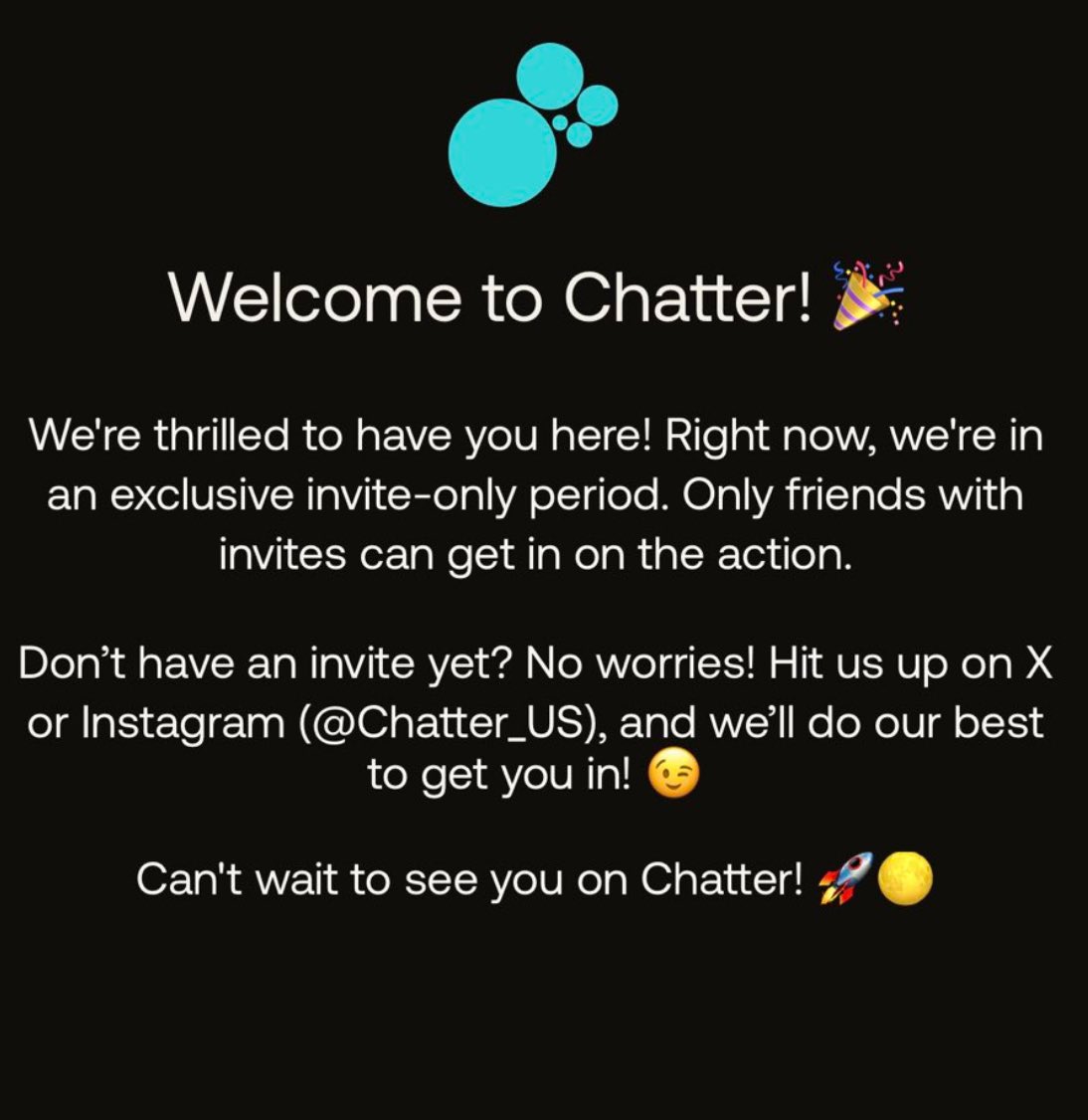 nelsonepega's tweet photo. Getting ready for public beta!!! 

Chatter will soon be in an App Store near you 🥳🎉🥳🎉🥳🎉

The catch? You need an invite 🤷‍♂️

Once you get in though … you’re never getting off 😃 

Welcome to the future 🚀🌕

Welcome To Chatter 🚀🚀🚀 https://t.co/83u5xhn52t