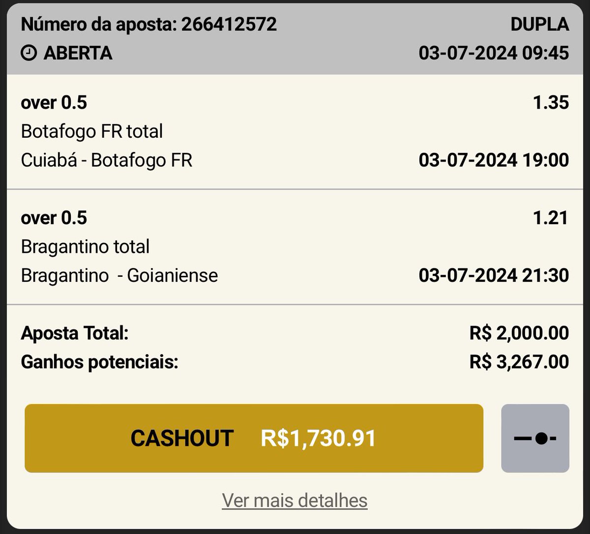 Estou dentro dessa bet para hoje! 🔥

📝 Glorioso marcou gols em todos os seus jogos como visitante no campeonato.
📝 Bragantino marcou gols em todos os seus jogos como mandante no campeonato. 

Cuiabá e Goianiense só não tomaram gols do Vitória e e do Cuiabá. 

Vem comigo?