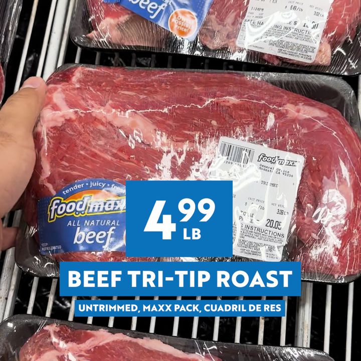 Get your BBQ game ON! 🔥 Beef Tri-Tip Roast for $4.99/lb and Fresh Chicken Drumsticks for $0.99/lb in maxxpacks! Everything you need to celebrate the 4th of July in style. 🇺🇸🎆 See more deals: bit.ly/3MA8g7U