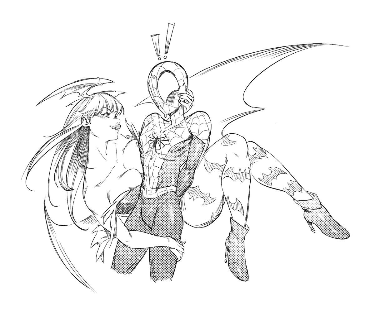 AdamRyomaTazi's tweet photo. "What's underneath that mask?"
#MarvelVSCapcom #morrigan #Spiderman https://t.co/YtLA2vDZDM