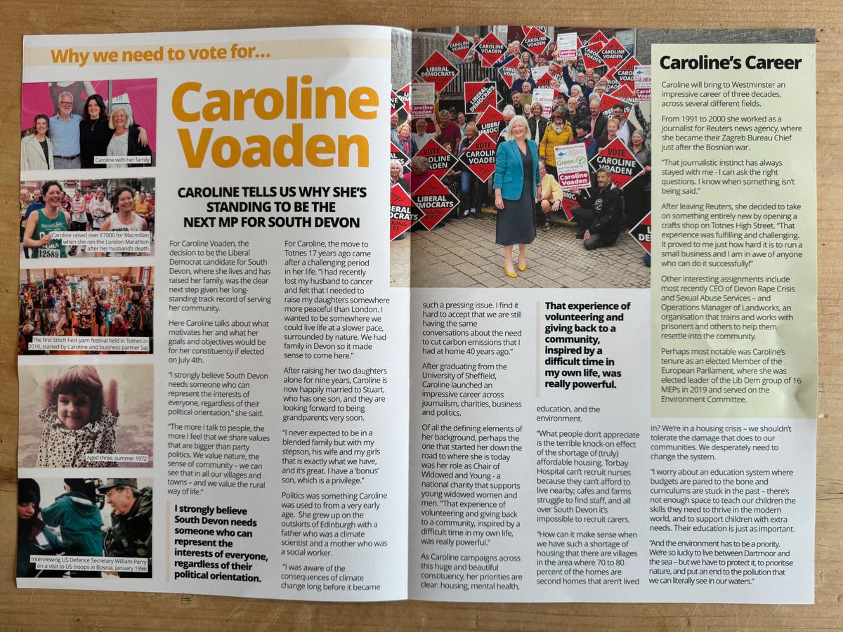SDevonPrimary's tweet image. .@CarolineVoaden is not just the winner of South Devon Primary. She&apos;s an excellent candidate with broad appeal. Here&apos;s her story.
#VoteVoaden to end 100 years of Conservative MPs in South Devon (formerly &apos;Totnes&apos;).