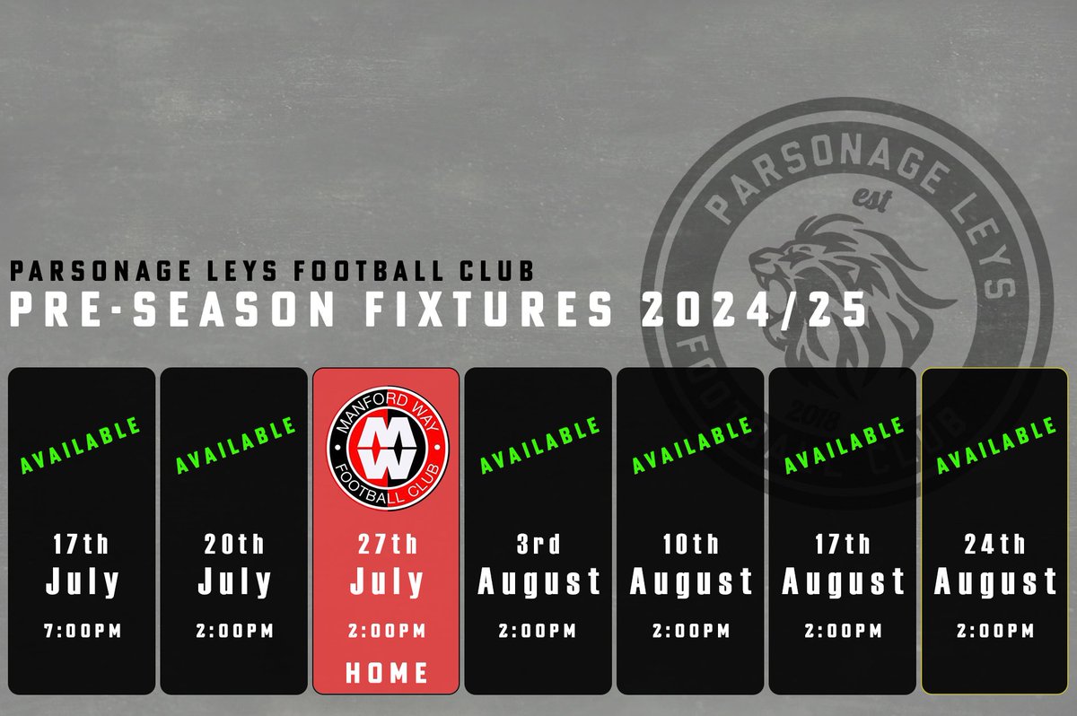 Parsonage Leys F.C. tweet media