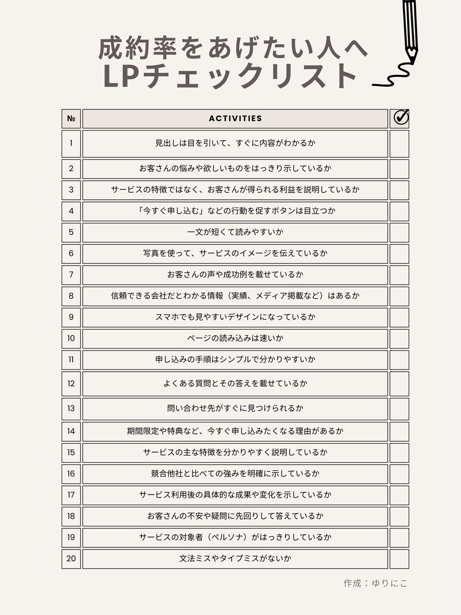 yurichan_cosme's tweet photo. LPから成約取りたいなら
これだけは絶対おさえといて👇 https://t.co/cinRYd2tlW
