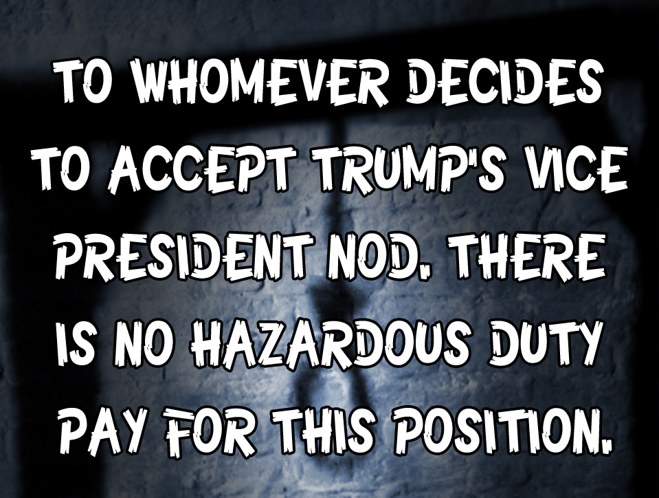 TheHausWorking's tweet photo. To all of you #Maga Foot Soldiers in Trump’s Insurrectionist Army within the @GOP @SenateGOP @HouseGOP: Be Careful of What You Wish For! You may wanna check your “insurance policies”...
#TrumpsVP #VPChoice #GOP_VP #HangMyPants #HazardousDuty https://t.co/mutSL4Pdvh