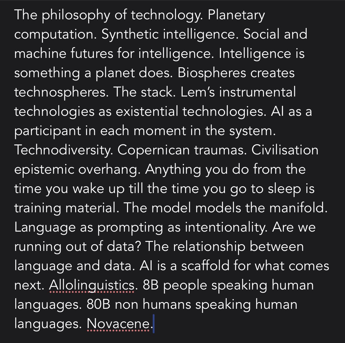 Notes from the most compelling talk I’ve been to on AI. Bratton: