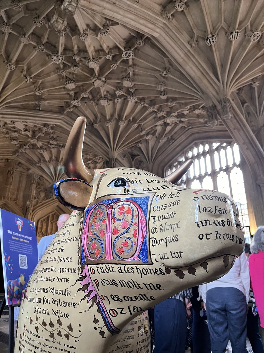 Jason Dorsett (@ouhcfo) on Twitter photo Great evening launching <a href="/oxtrail2024/">oxtrail2024</a>. Amazing effort by <a href="/sobellhouse/">Sobell House Hospice</a>, sponsors and artists. Watch out on Friday for the installation of the herd across Oxford inc my fave - images from a <a href="/bodleianlibs/">Bodleian Libraries</a> vellum (oxhide) manuscript painted onto an ox seen here in the Divinity School Great evening launching <a href="/oxtrail2024/">oxtrail2024</a>. Amazing effort by <a href="/sobellhouse/">Sobell House Hospice</a>, sponsors and artists. Watch out on Friday for the installation of the herd across Oxford inc my fave - images from a <a href="/bodleianlibs/">Bodleian Libraries</a> vellum (oxhide) manuscript painted onto an ox seen here in the Divinity School