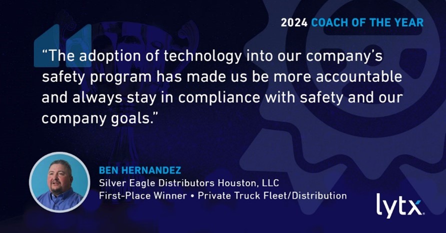 Lytx (@lytx) on Twitter photo Lytx congratulates Ben Hernandez from <a href="/silvereagledist/">silvereagledist</a> for winning the 2024 Coach of the Year Award in Private Truck Fleet/Distribution! 🏆🎉
For all 2024 Driver and Coach of the Year award winners, go here: bit.ly/3Qrw6om Lytx congratulates Ben Hernandez from <a href="/silvereagledist/">silvereagledist</a> for winning the 2024 Coach of the Year Award in Private Truck Fleet/Distribution! 🏆🎉
For all 2024 Driver and Coach of the Year award winners, go here: bit.ly/3Qrw6om