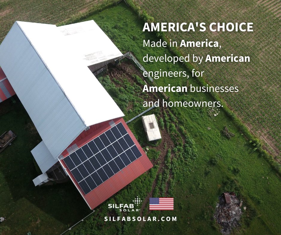 SilfabSolar's tweet photo. The Standard for American Quality.
Investing in Silfab Solar means benefiting from strong, local, North American customer support, a clean and sustainable supply chain, an industry-leading warranty, premium quality, and over 40 years of #solar experience.
#Americaschoice https://t.co/c8wnHT4OOL